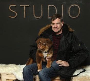 Director Gus Van Sant with his High Desert Aussie puppie @ Sundance Film Festival, 01/22/18